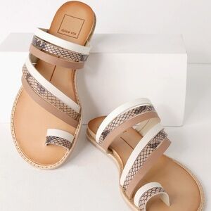 Dolce Vita Nelly Sandals in White Multi Leather